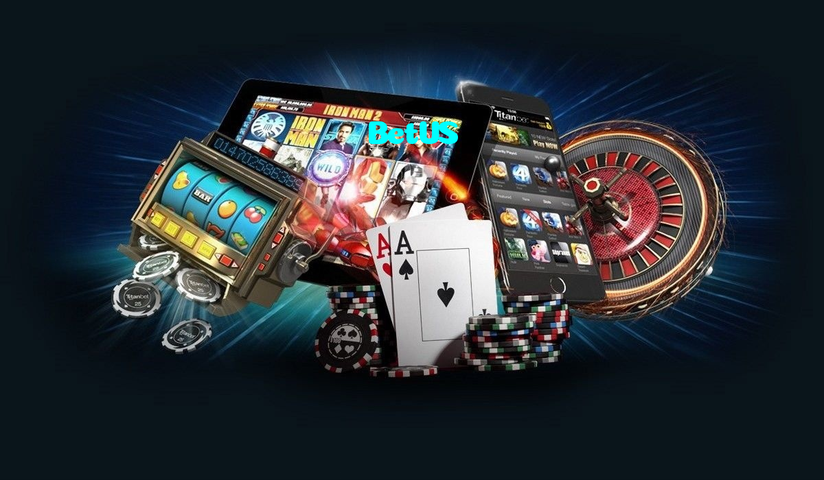 BetUS casino presented on mobile device in Pakistan with slots and live games
